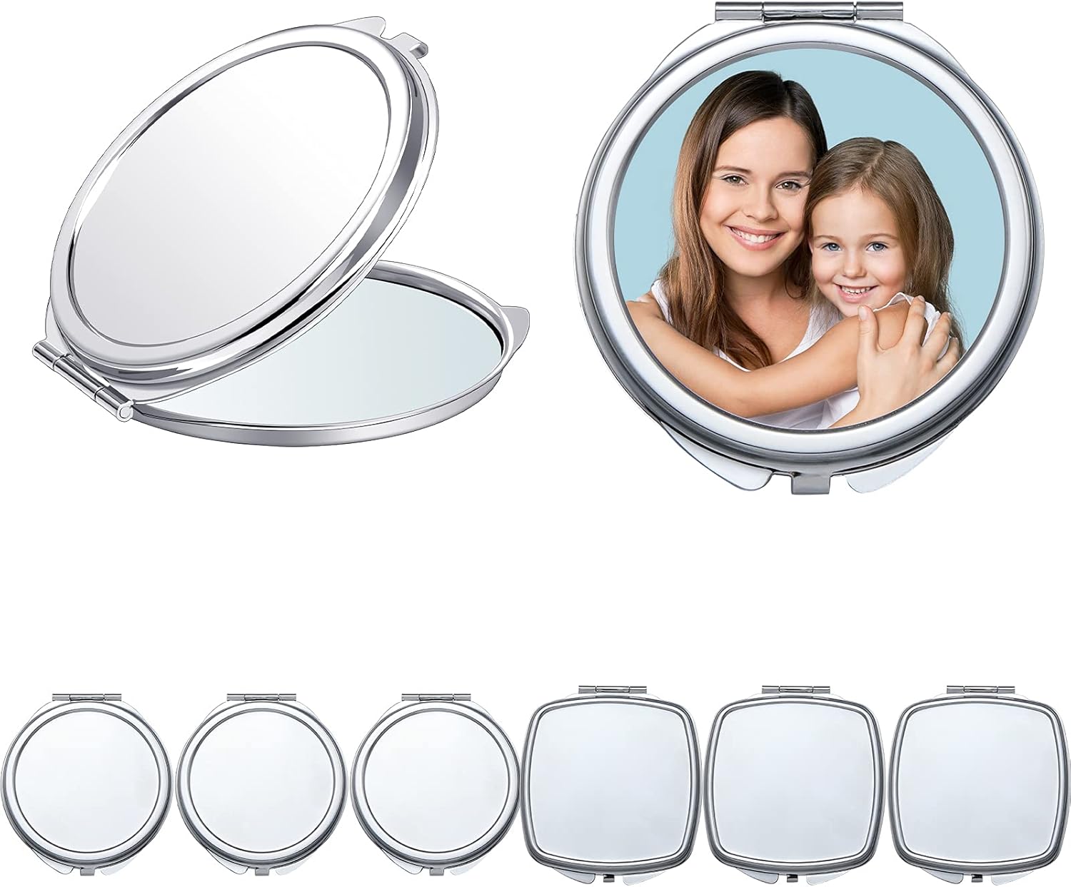 Puzzle Blank White - 10pcs Sublimation Blanks Compact Mirror Transfer