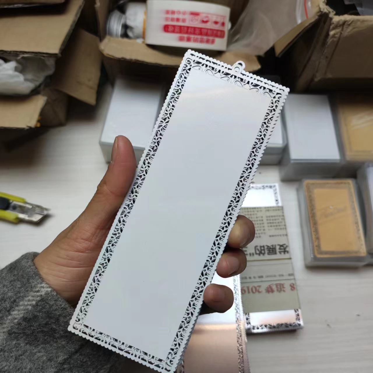 100pcs Blank Sublimation Metal - Puzzle Blank White บทวิจารณ์และราคา