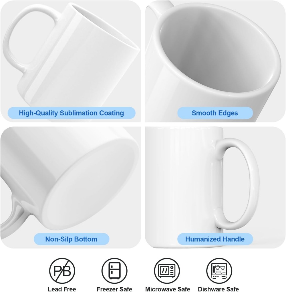 11 oz White Ceramic Sublimatio - Sublimation Mug White บทวิจารณ์และราคา