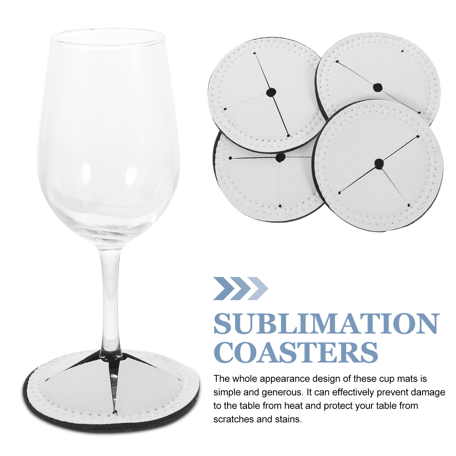 4Pcs DIY Heat Transfer Wine Cu - Coaster Sublimation Blank บทวิจารณ์และราคา
