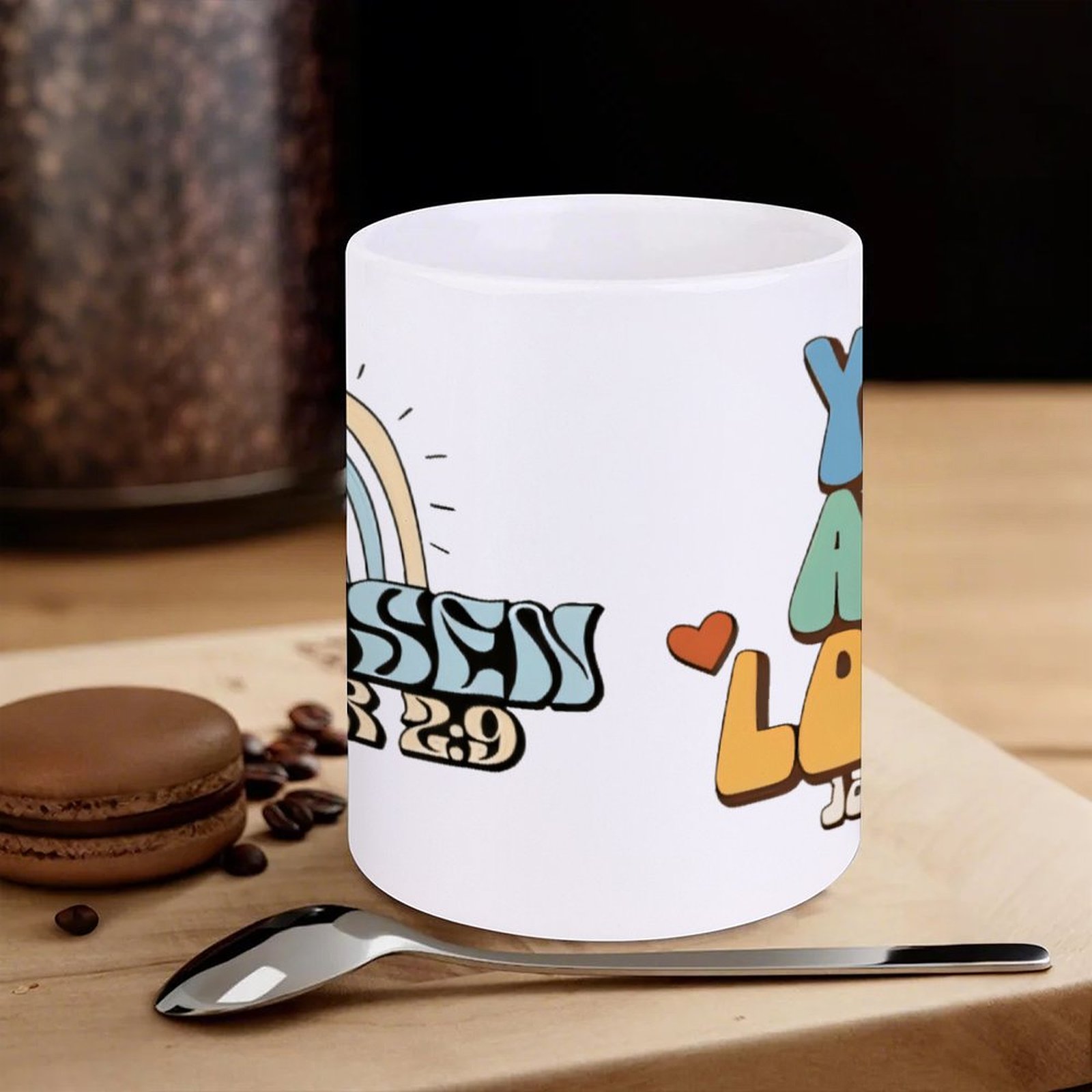 A Rainbow And A Rainbow With T - Sublimation Mug White บทวิจารณ์และราคา