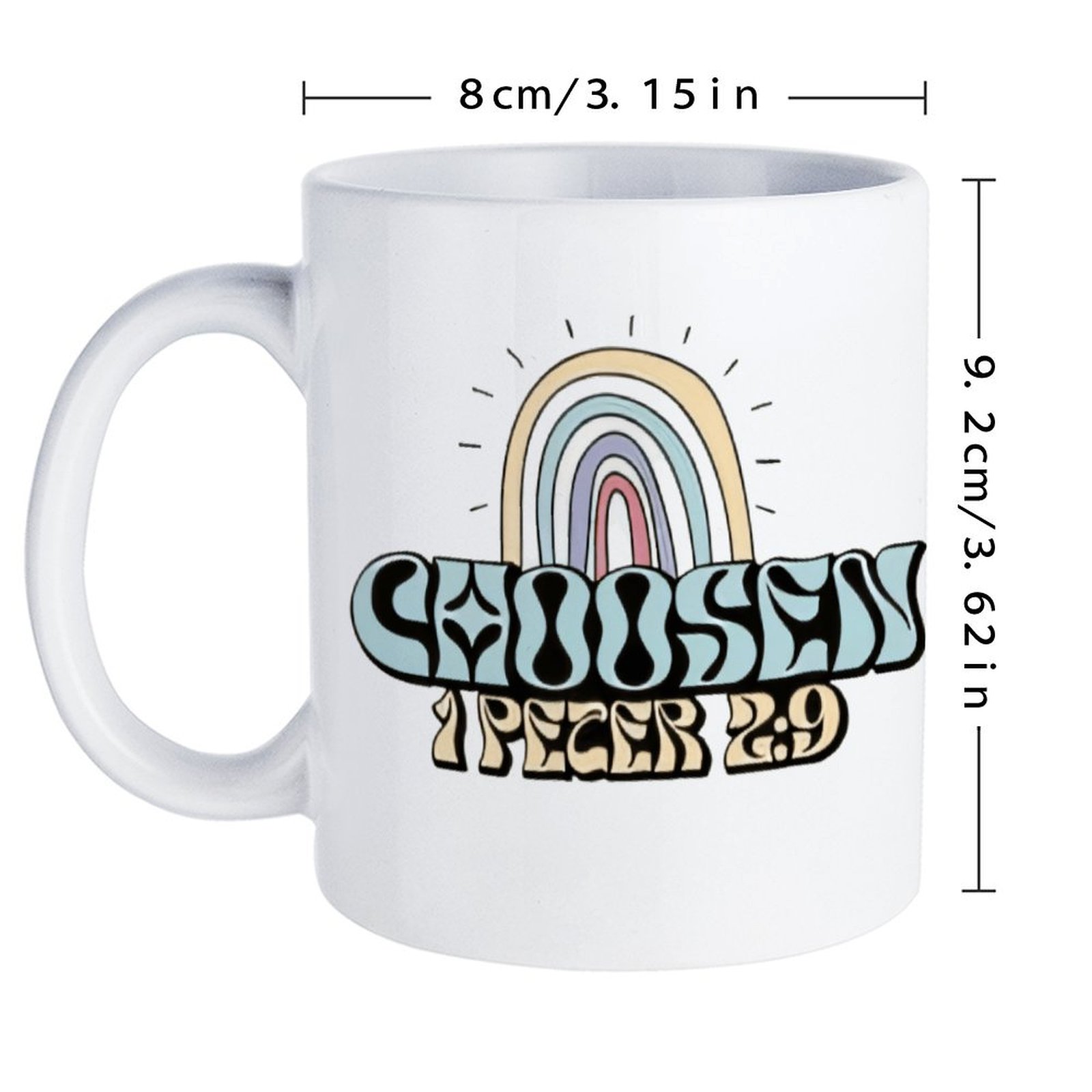 A Rainbow And A Rainbow With T - Sublimation Mug White บทวิจารณ์และราคา