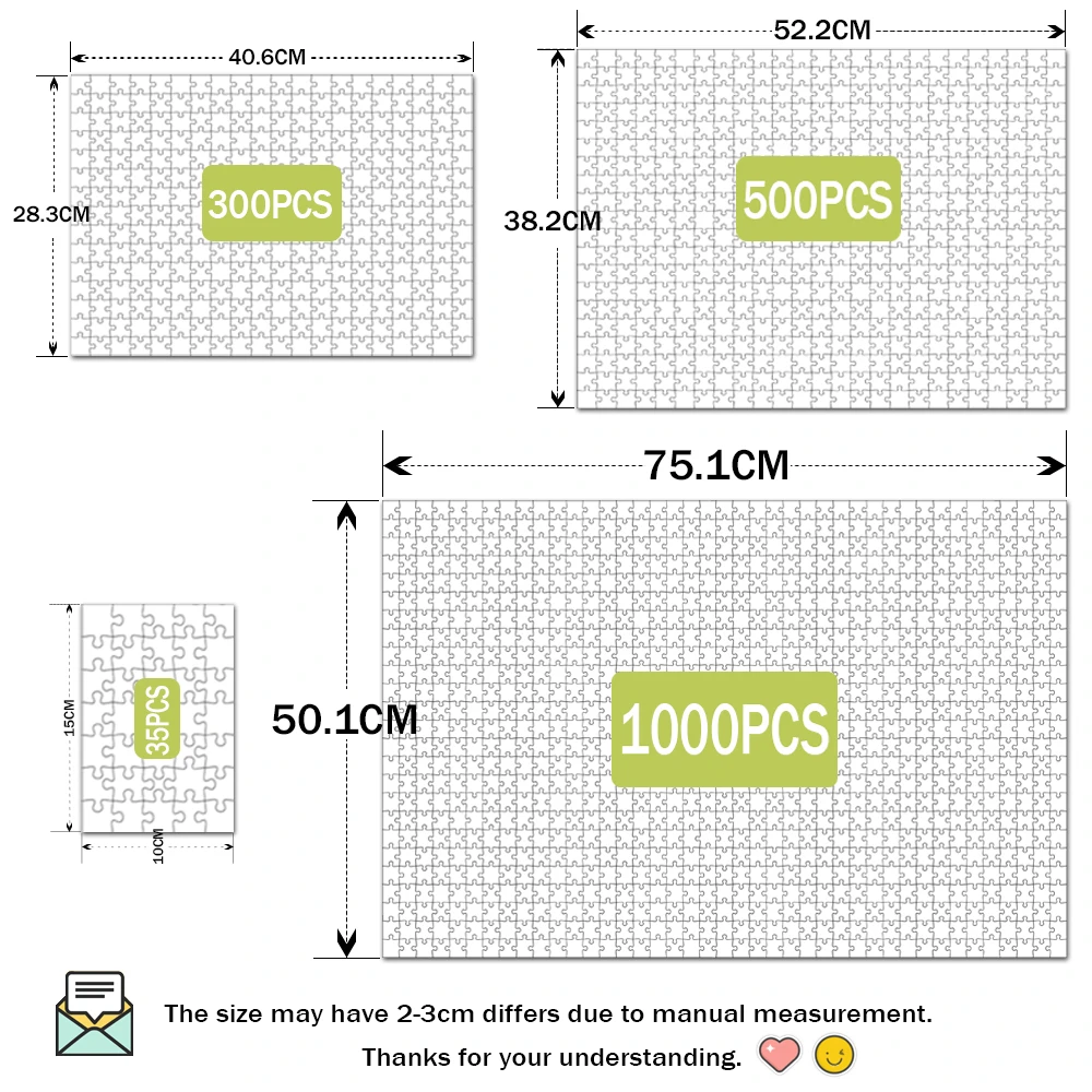 Dropshipping Custom Jigsaw Puz - Puzzle Blank White บทวิจารณ์และราคา